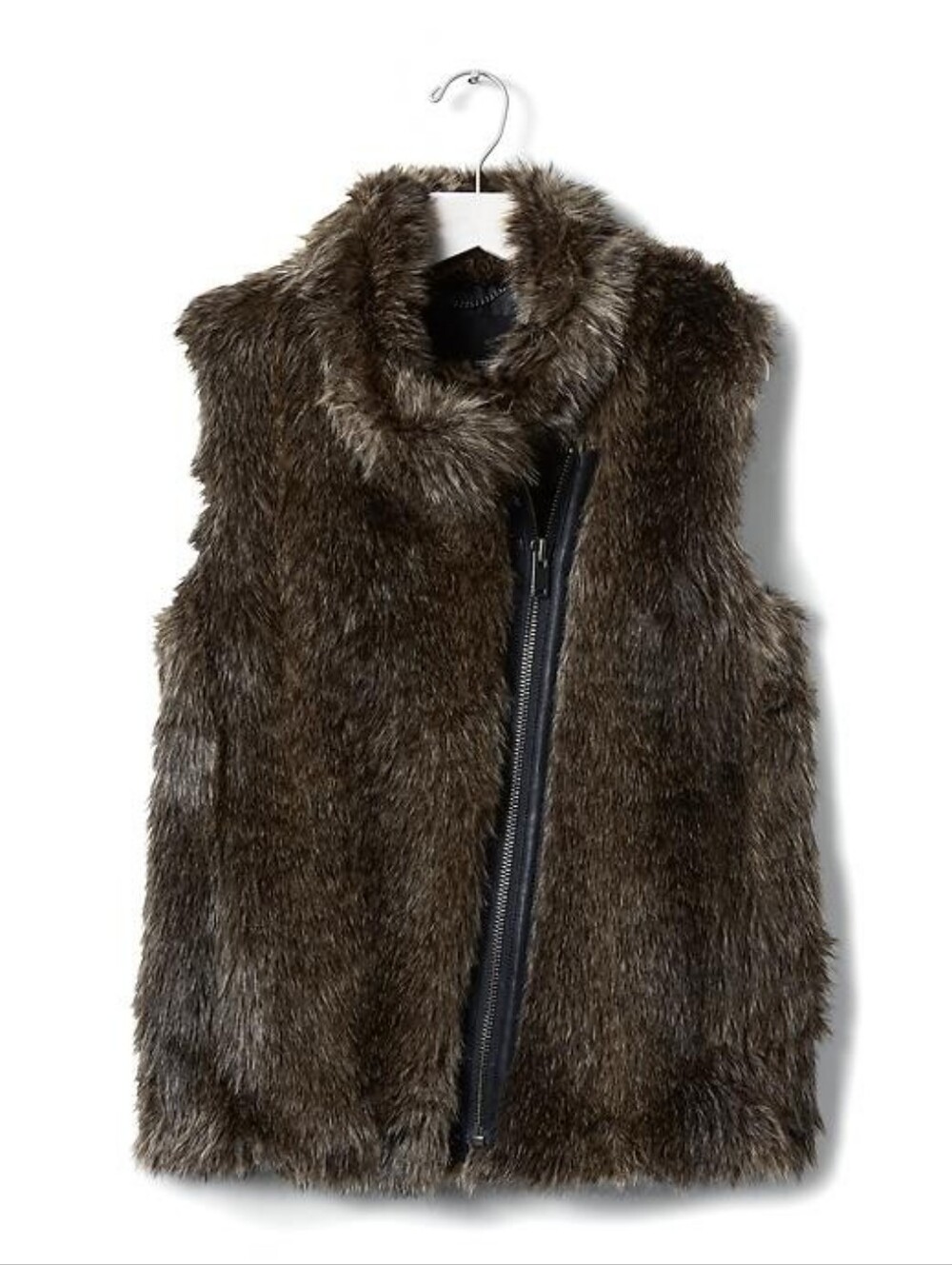 Banana Republic Brown Faux Fur Vest